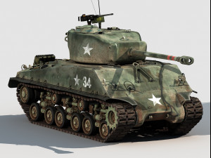 M-4A3E8 Sherman Easy Eight 3D Model