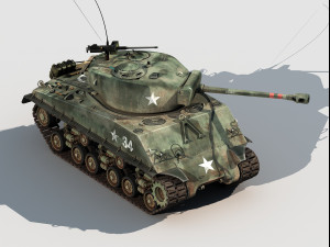 M-4A3E8 Sherman Easy Eight 3D Model