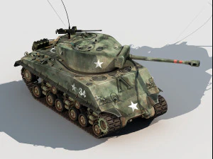 M-4A3E8 Sherman Easy Eight 3D Model