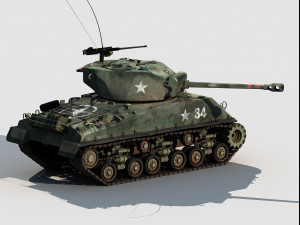M-4A3E8 Sherman Easy Eight 3D Model