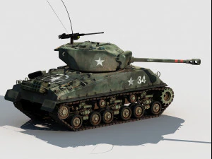 M-4A3E8 Sherman Easy Eight 3D Model