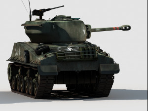 M-4A3E8 Sherman Easy Eight 3D Model