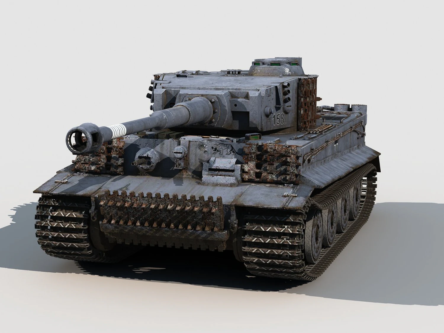Panzer VI Tiger I Late version 3D Model .c4d .max .obj .3ds .fbx .stl .blend 