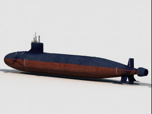 Sea Wolf Class submarine 3D Model