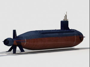 Sea Wolf Class submarine 3D Model
