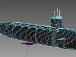 Sea Wolf Class submarine 3D Model
