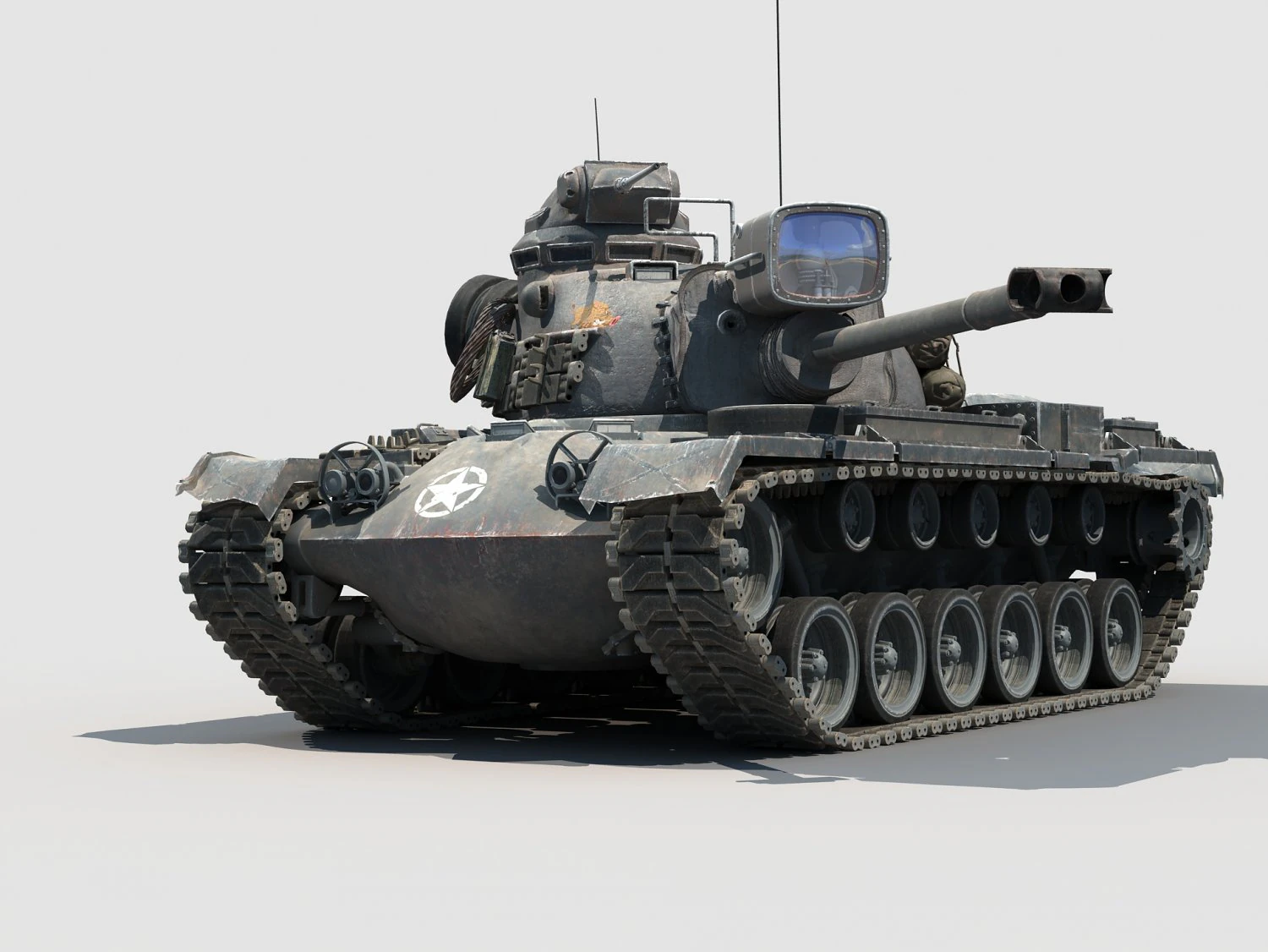 M-48 A3 Patton 3D Model .c4d .max .obj .3ds .fbx .stl .blend 