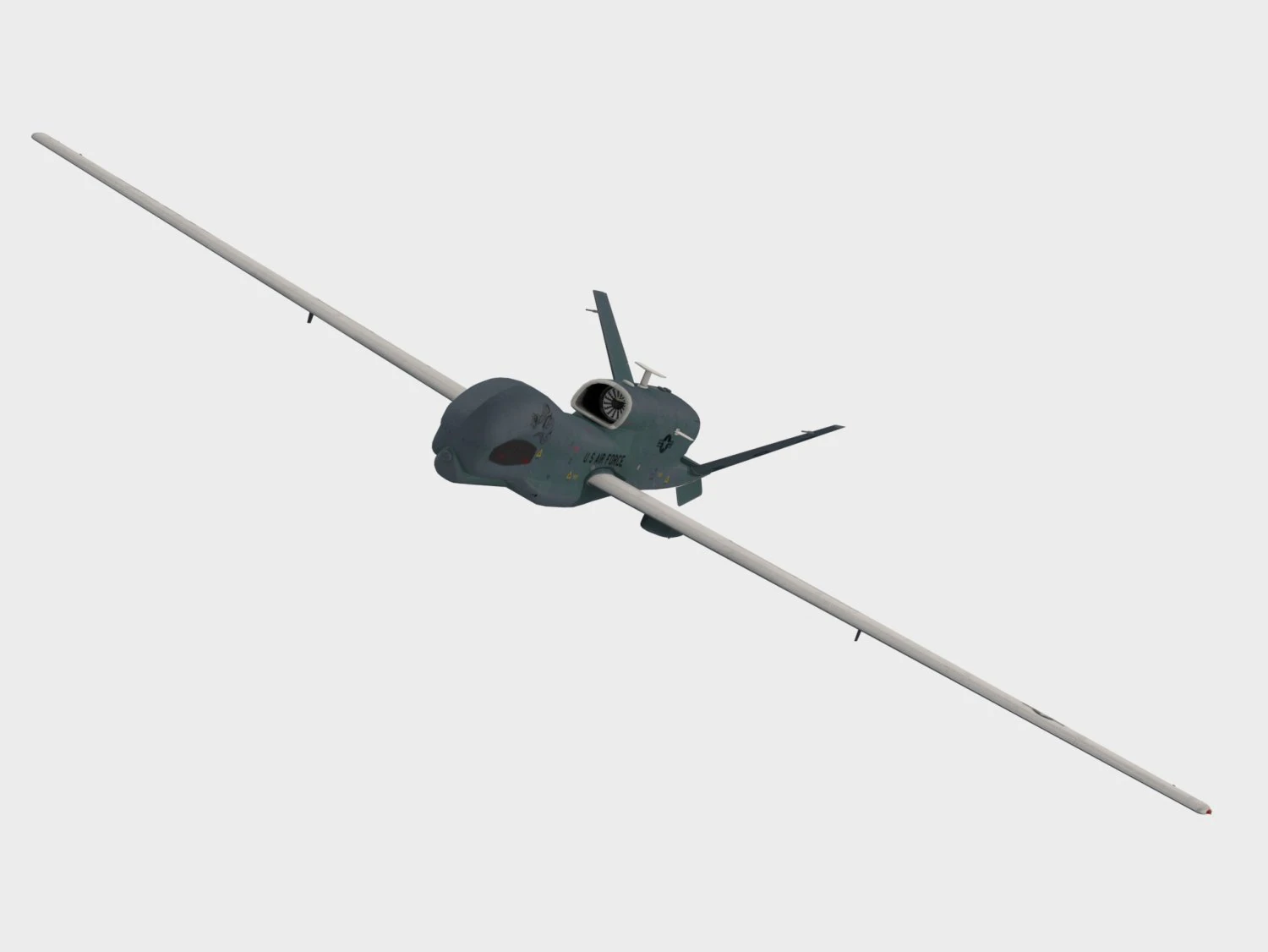 Northrop Grumman RQ-4 Global Hawk 3D Model .c4d .max .obj .3ds .fbx .stl .blend 