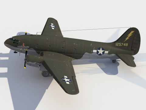 Curtiss C-46 Commando 3Dモデル