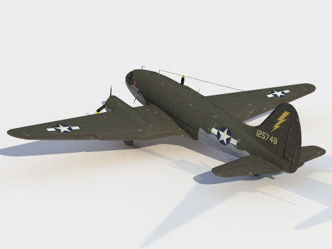 Curtiss C-46 Commando 3Dモデル