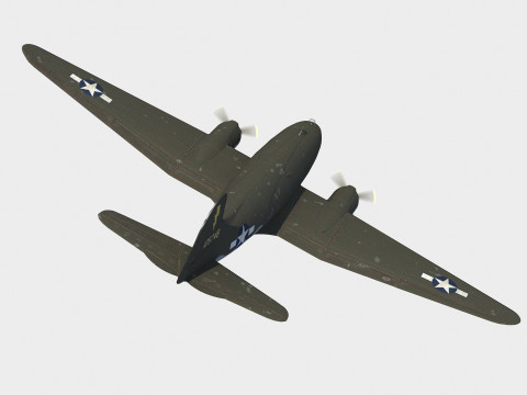 Curtiss C-46 Commando 3Dモデル