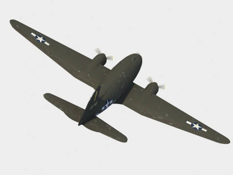 Curtiss C-46 Commando 3D Model