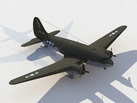 Curtiss C-46 Commando 3D Model