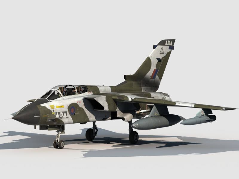 Panavia Tornado GR4-IDS British winter scheme 3D Model .c4d .max .obj .3ds .fbx .stl .blend 
