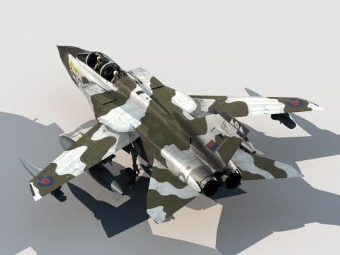 Panavia Tornado GR4-IDS British winter scheme 3D Model
