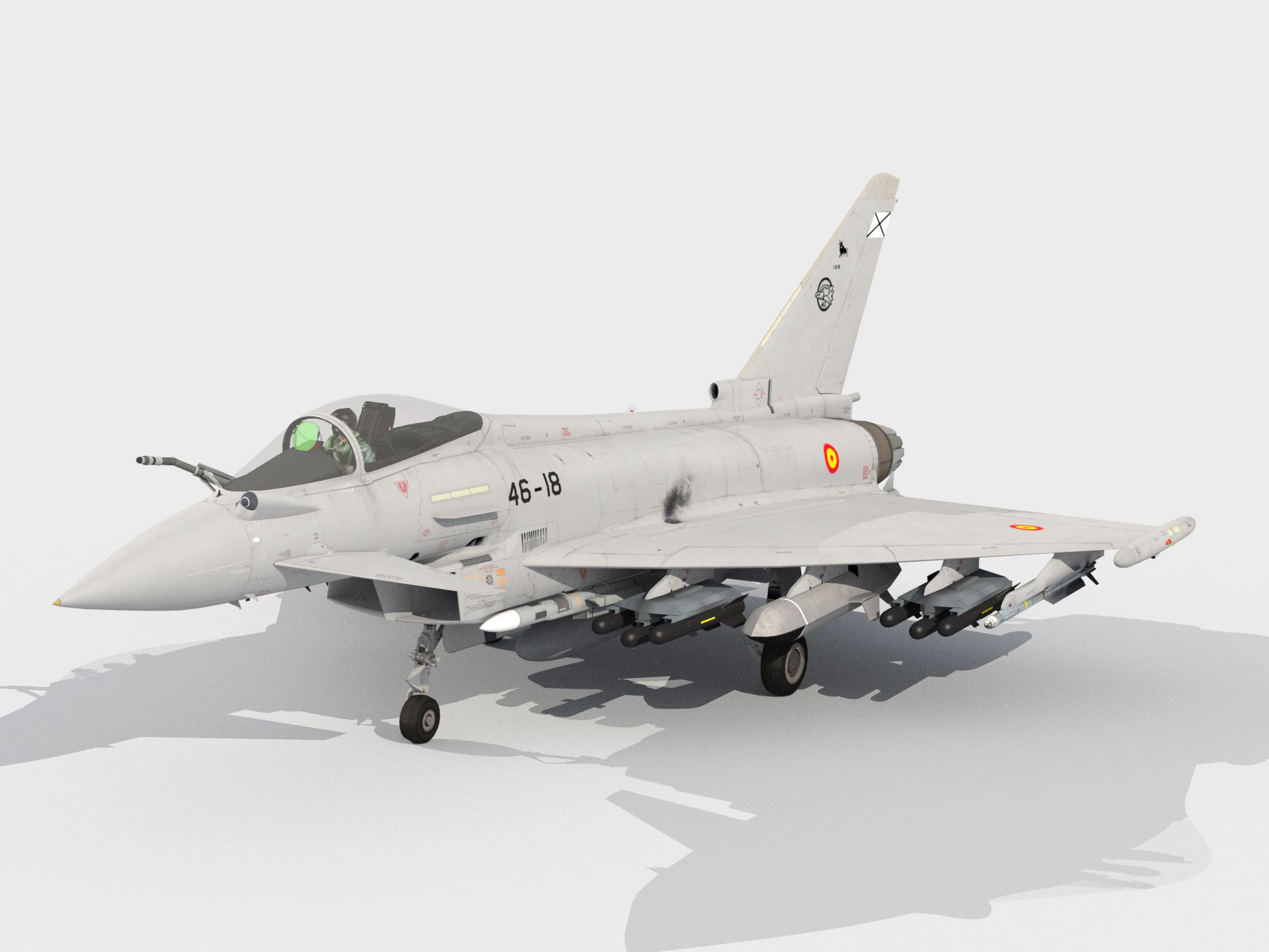 Progetto Eurofighter Halcon Modello 3D .c4d .max .obj .3ds .fbx .stl .blend 