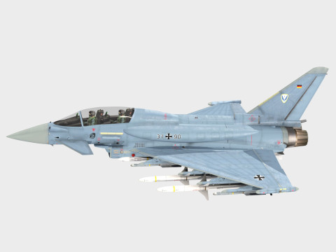 Eurofighter Tranche 4 Quadriga project Two seater version AEW 3D Model