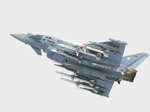 Progetto Eurofighter Tranche 4 Quadriga Versione biposto AEW Modello 3D
