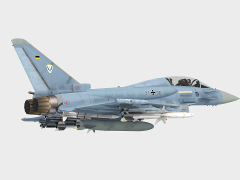 Eurofighter Tranche 4 Quadriga project Two seater version AEW 3D Model