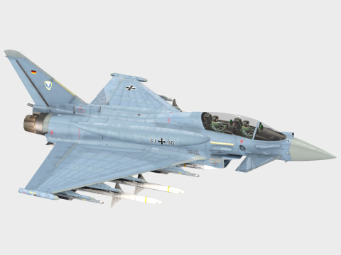 Eurofighter Tranche 4 Quadriga project Two seater version AEW 3D Model
