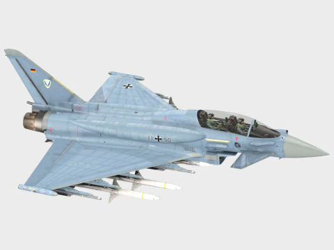 Progetto Eurofighter Tranche 4 Quadriga Versione biposto AEW Modello 3D