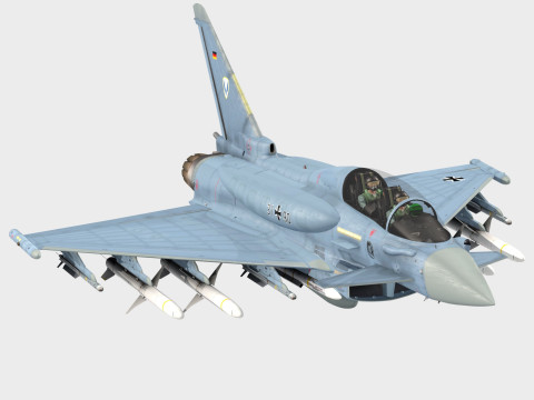 Eurofighter Tranche 4 Quadriga project Two seater version AEW 3D Model