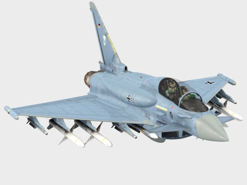 Progetto Eurofighter Tranche 4 Quadriga Versione biposto AEW Modello 3D