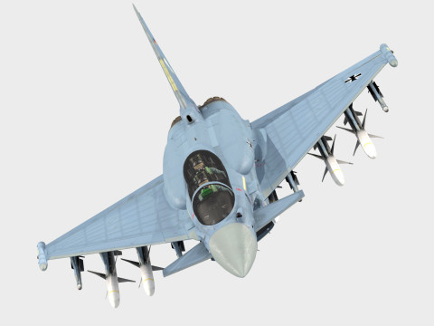 Eurofighter Tranche 4 Quadriga project Two seater version AEW 3D Model