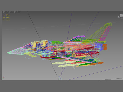 Eurofighter Tranche 4 Quadriga project Two seater version AEW 3D Model