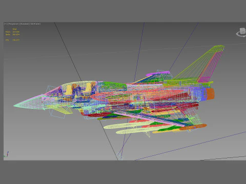 Progetto Eurofighter Tranche 4 Quadriga Versione biposto AEW Modello 3D