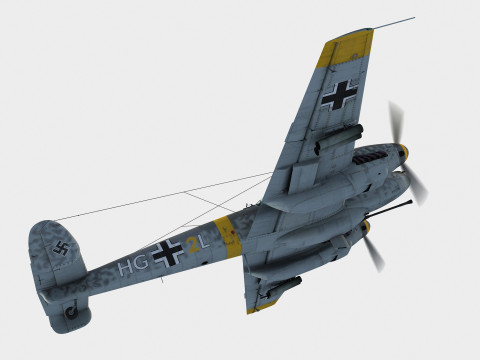 Messerschmitt Bf-110 G 3D 模型