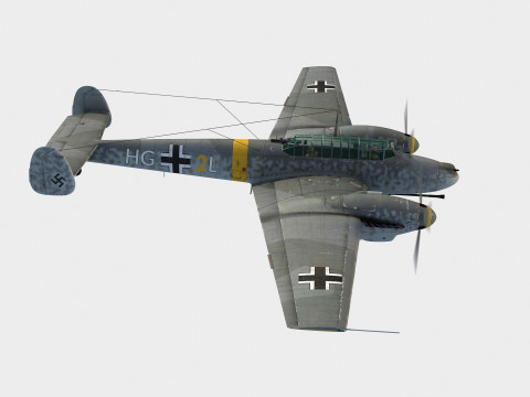 Messerschmitt Bf-110 G 3D 模型