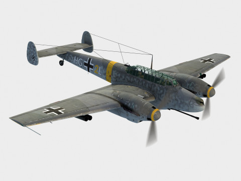 Messerschmitt Bf-110 G 3D 模型