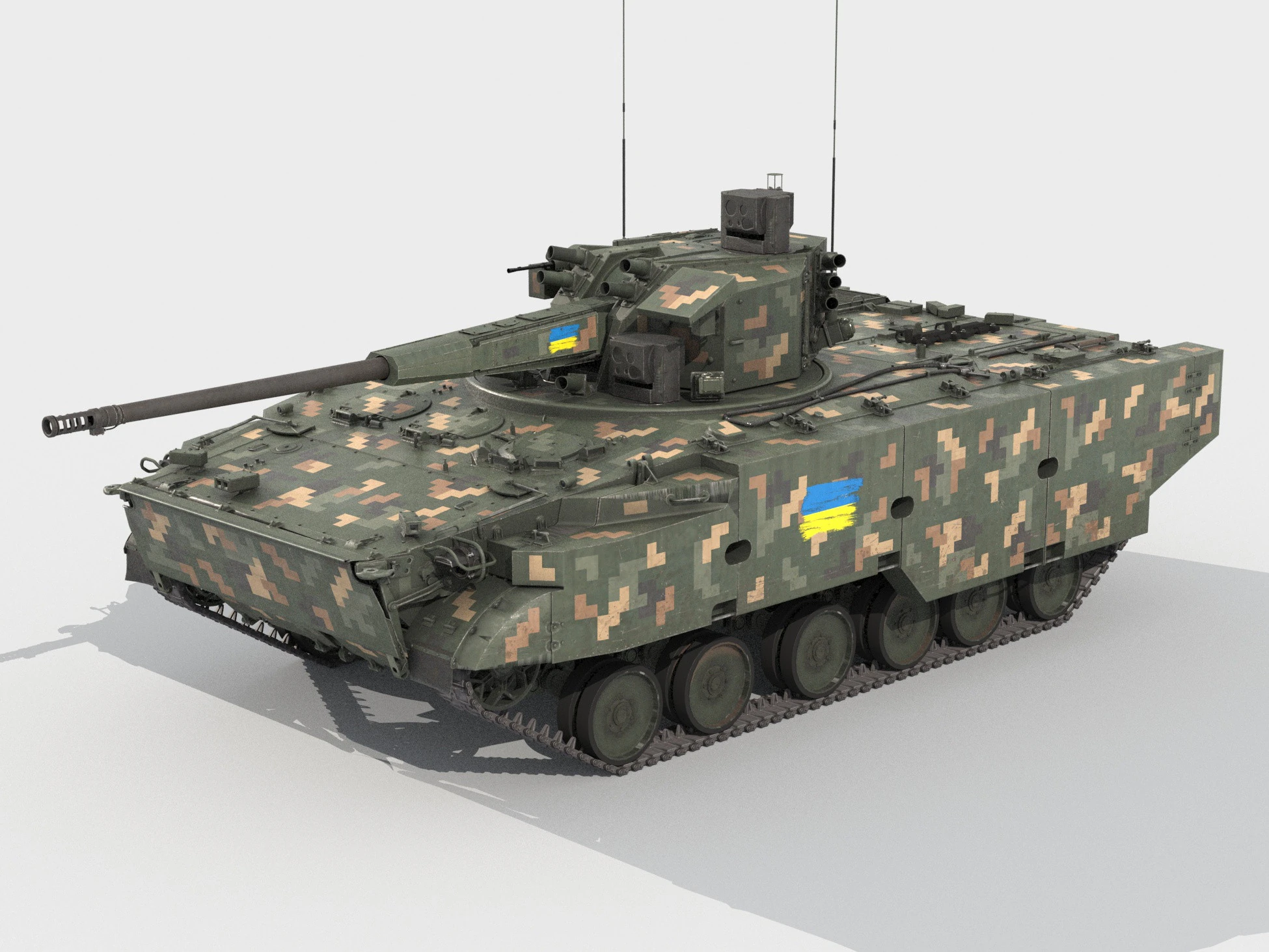 2S38 Derivatsiya 3D Model .c4d .max .obj .3ds .fbx .stl .blend 