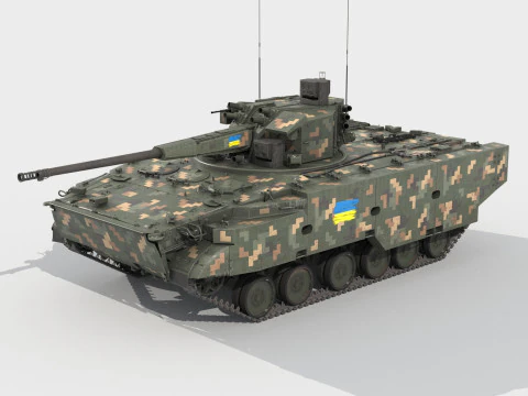 2S38 데리바챠 3D 모델