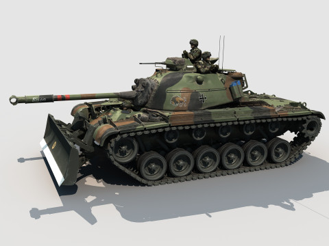 M-48A2 Raumpanzer 3D Модель