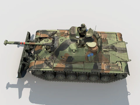 M-48A2 Raumpanzer 3D Model