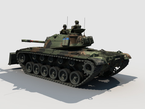 M-48A2 Raumpanzer Modello 3D