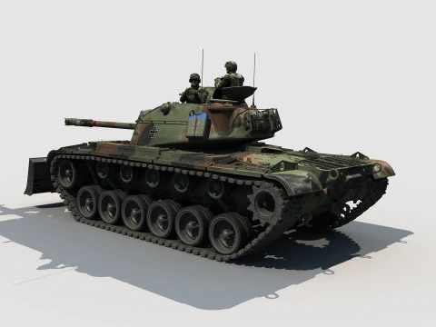 M-48A2 Raumpanzer 3D Model