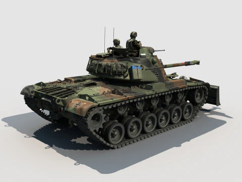 M-48A2 Raumpanzer 3D Model