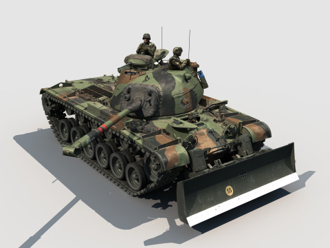 M-48A2 Raumpanzer Modello 3D