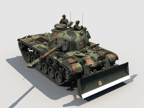 M-48A2 Raumpanzer 3D Model