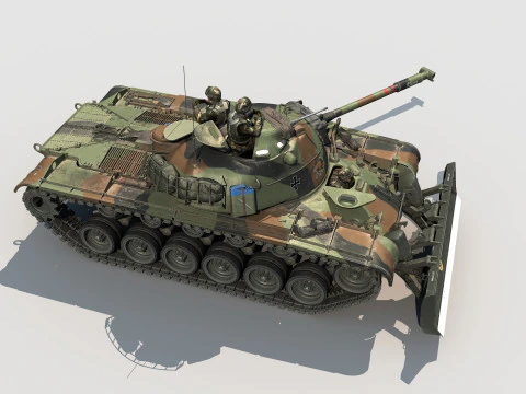 M-48A2 Raumpanzer 3D Model