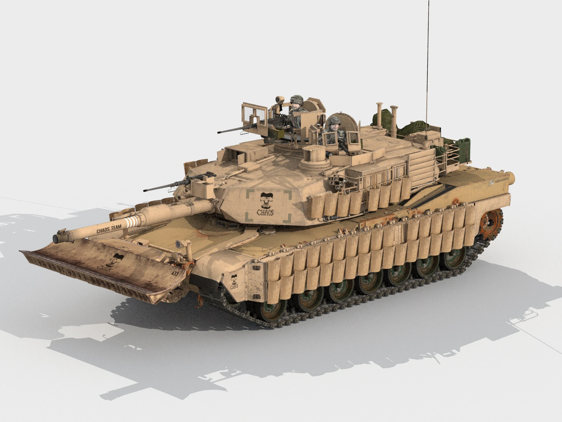 M1A2 SEP Tusk II 3D Model .c4d .max .obj .3ds .fbx .stl .blend