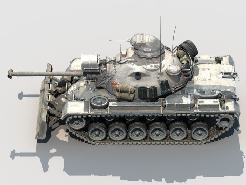 M48A3 Bulldozer Modello 3D