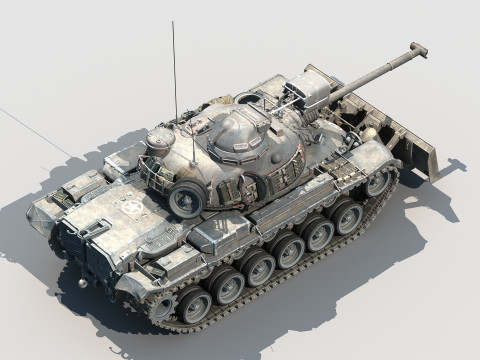 M48A3 Bulldozer Modello 3D
