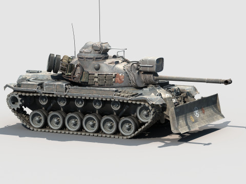 M48A3 Bulldozer Modello 3D