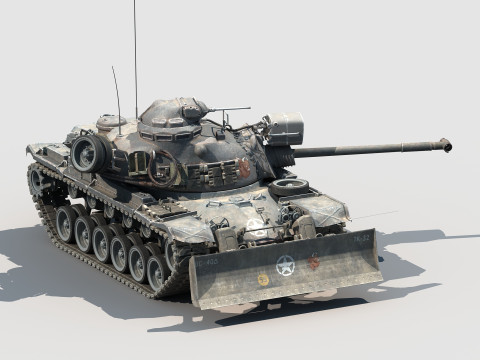 M48A3 Bulldozer Modello 3D