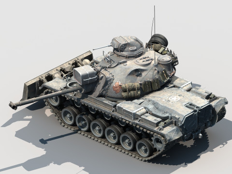 M48A3 Bulldozer Modello 3D