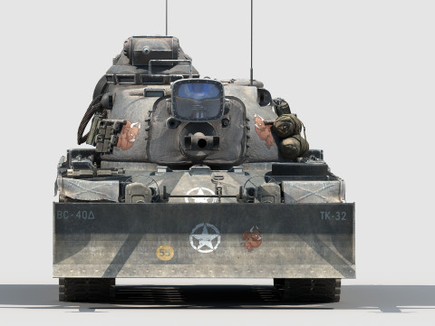 M48A3 Bulldozer Modello 3D